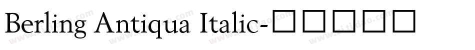 Berling Antiqua Italic字体转换